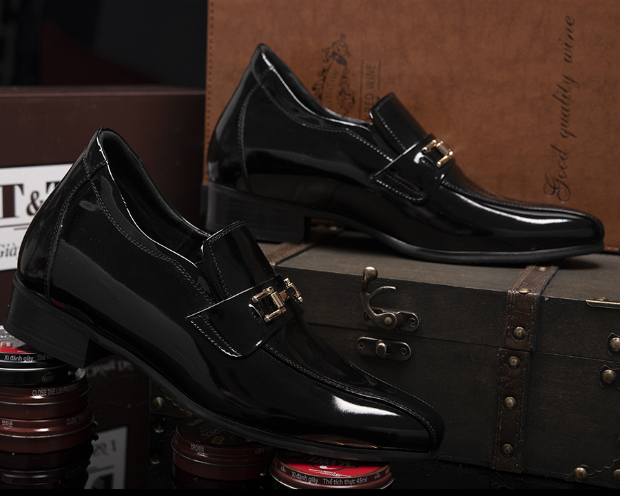 [8cm] shoes height increasing Men T&TRA S976 black ball