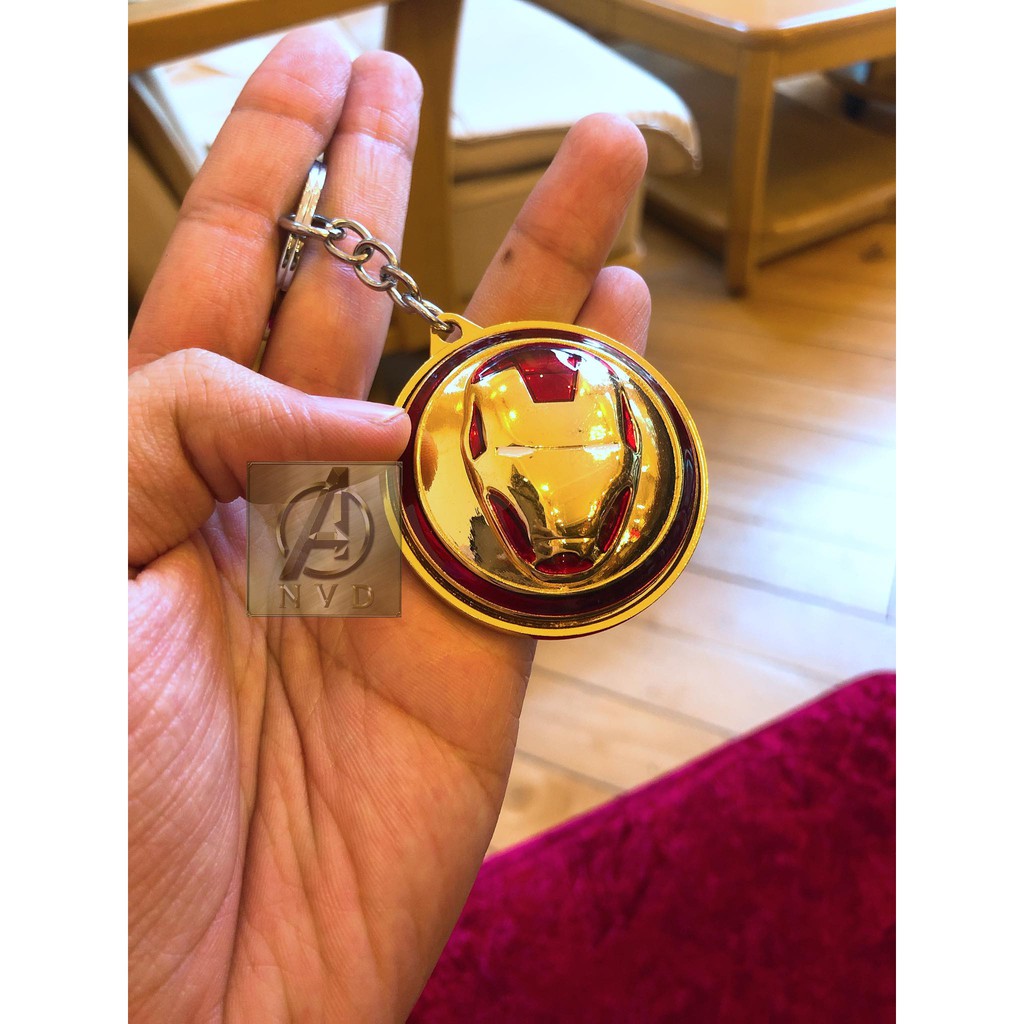 [HCM]Móc khoá Marvel khiên Iron man xoay