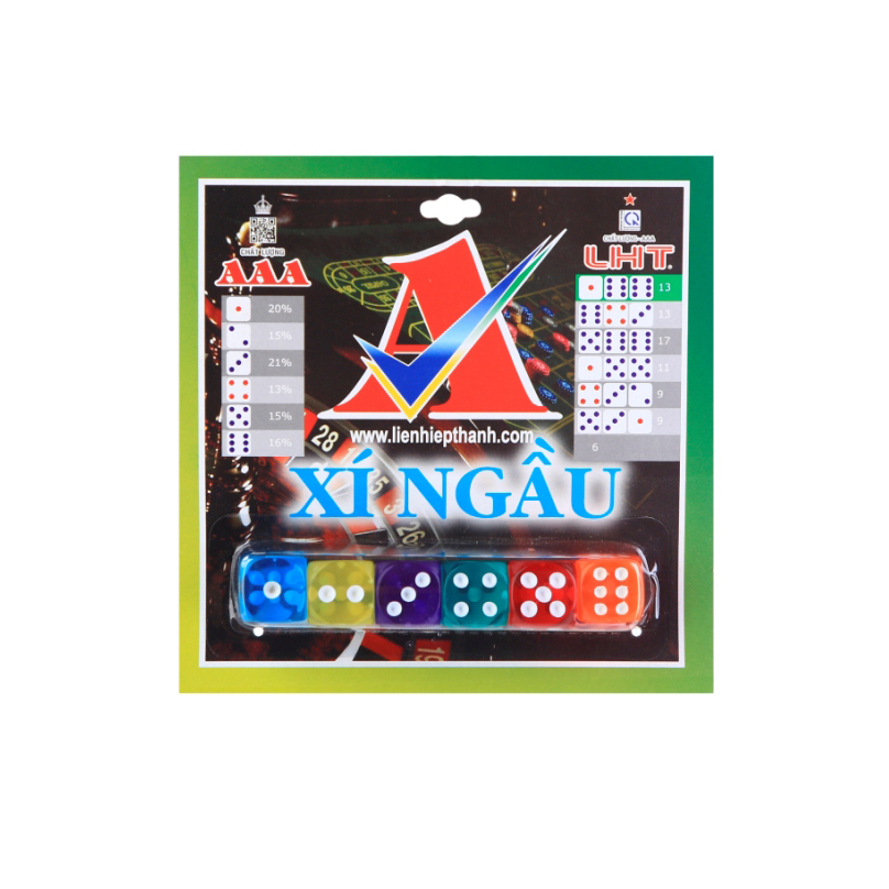 [HCM]Bộ xí ngầu nhiều màu - 6 viên