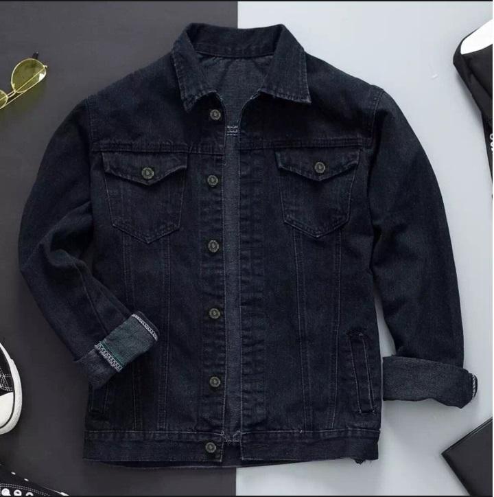 ÁO KHOÁC JEAN ĐEN TRƠN FOME RỘNG NHIỀU SIZE 12
