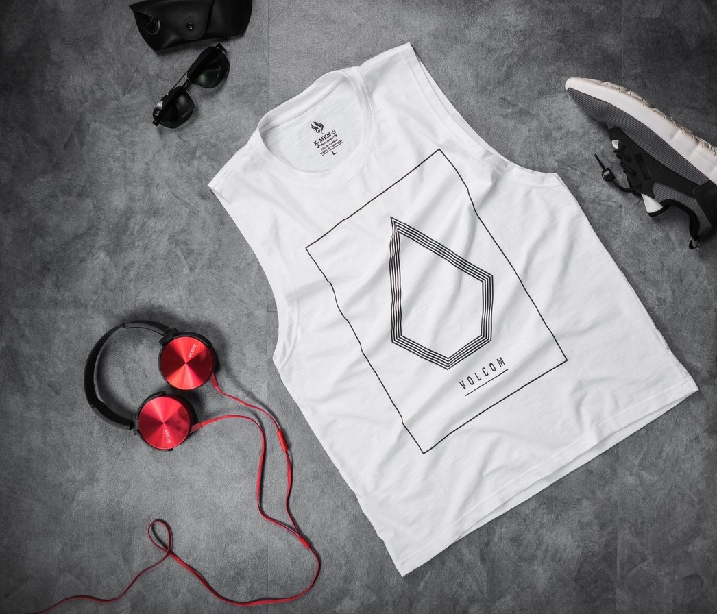 Áo thun nam, áo thun ba lỗ, áo thun ba lỗ nam, áo thun ba lỗ in hình VOLCOM nam mẫu mới, vải dày mịn