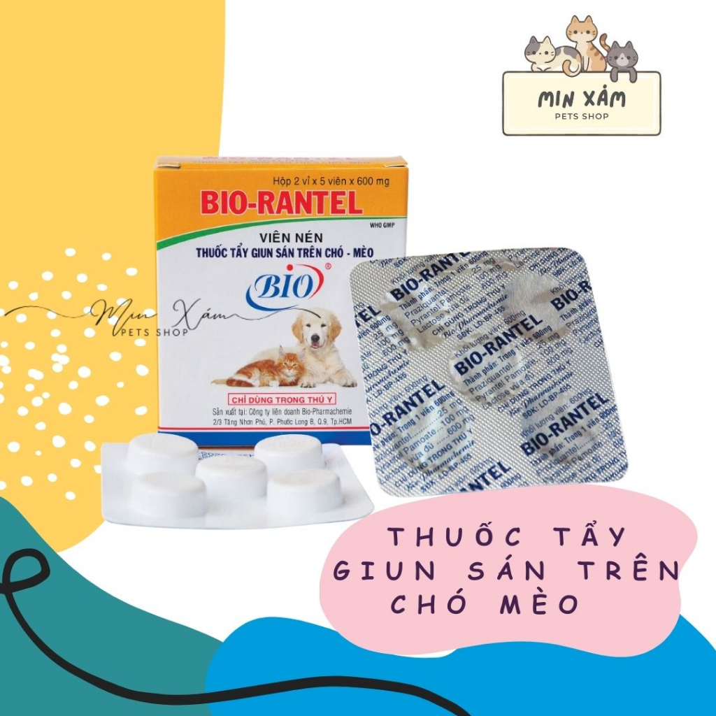 VIÊN XỔ GIUN CHO CHÓ MÈO - BIO RANTEL