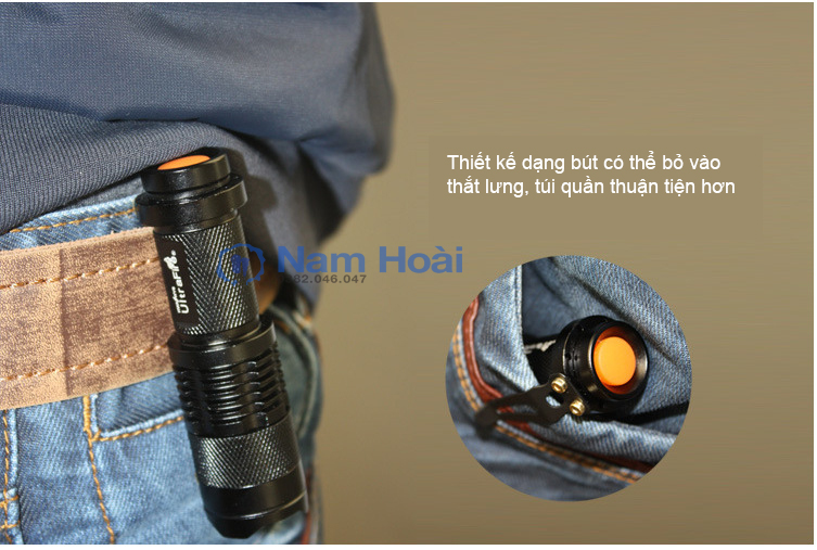 Đèn pin siêu sáng mini SK68 CREEQ5 nhỏ gọn