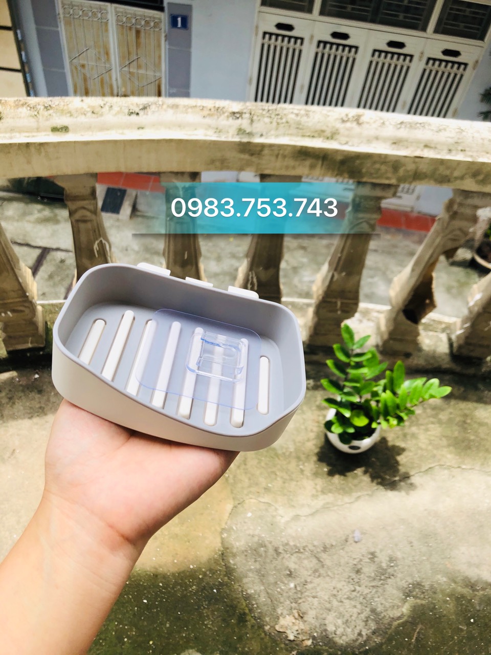 Khay đựng xà bông 2 lớp cao cấp dán tường