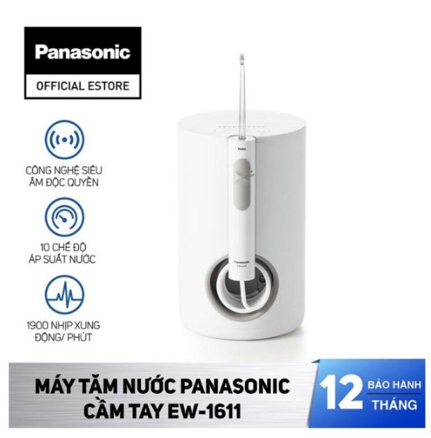 Panasonic ew1511 / ew1513/ ew-dj54 advanced water flosser cordless with 5 pressure settings, ultrasonic tooth cleaner & nozzle, 1 hour charge time, compact & portable, rechargeable battery, uk 2 pin plug