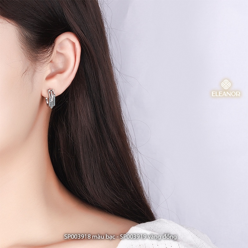 hot Bông tai nữ chuôi bạc 925 Eleanor Accessories hình học khối phong cách Hàn Quốc phụ kiện trang sức cá tính