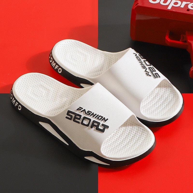 Dép Nam Nữ Cao Su Đế Đúc Êm Dẻo Thơm Sport Mới Phong Cách Trẻ Trung