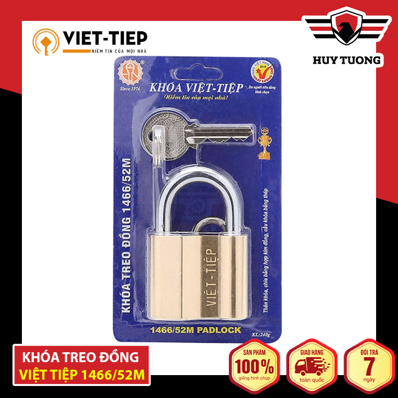 Ổ khoá việt tiệp 73 x 48 ống phi 8mm , chống mài mòn bởi các yếu tố bên ngoài( khoá chìa ) - Huy tưởng