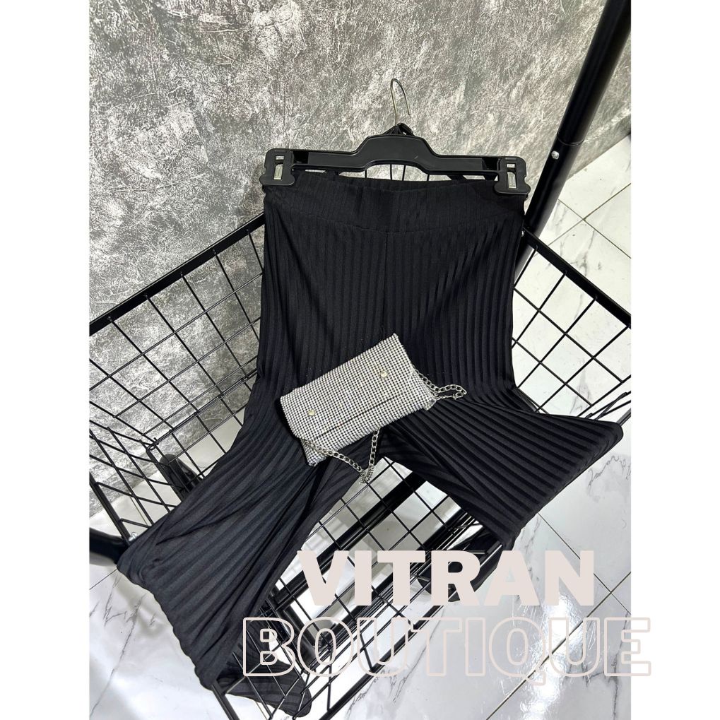 Quần Ống Loe Thun Tăm Lớn