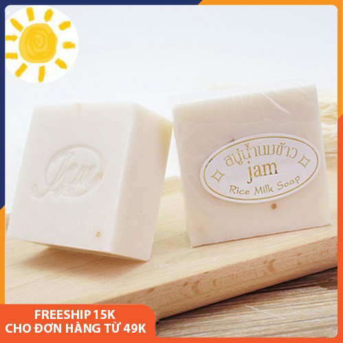 Xà phòng sữa gạo Jam Rice Milk Soap Thái Lan giúp trắng sáng, mềm mịn, hương thơm dịu nhẹ SPU151