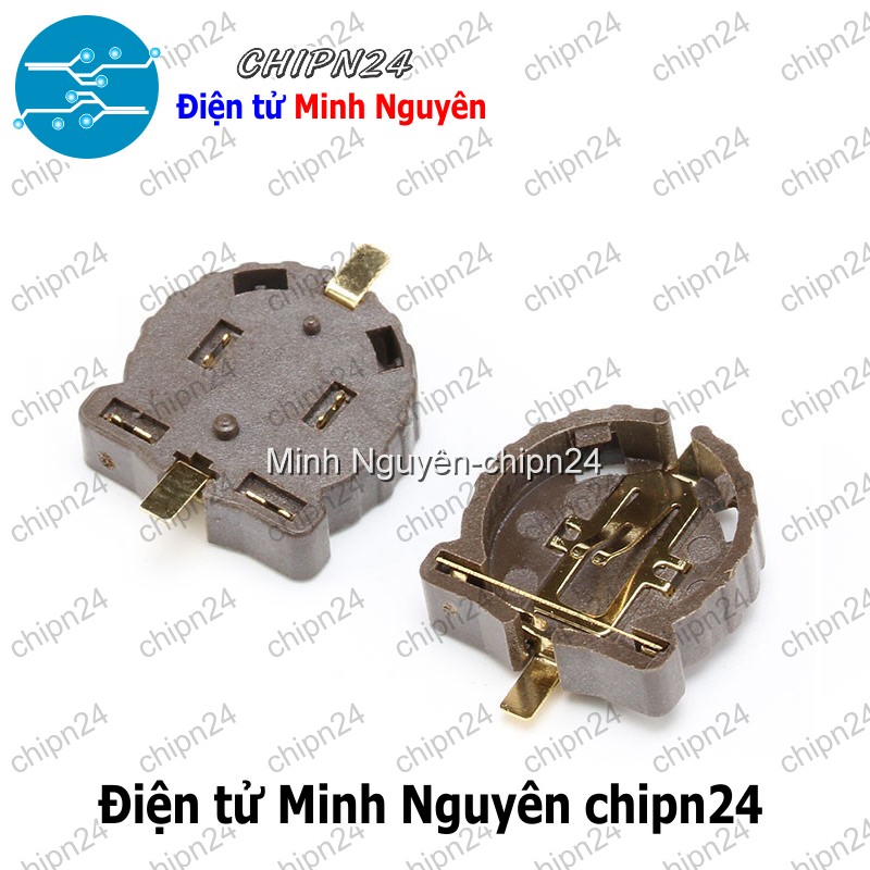 [2 cái] (F138.8) Đế pin CR1220 SMD Dán - HH000595