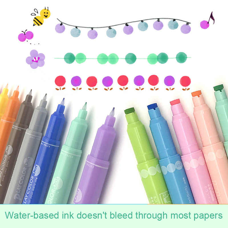 [HCM]BÚT MARKER TRANG TRÍ 2 ĐẦU TOMBOW PLAY COLOR DOT