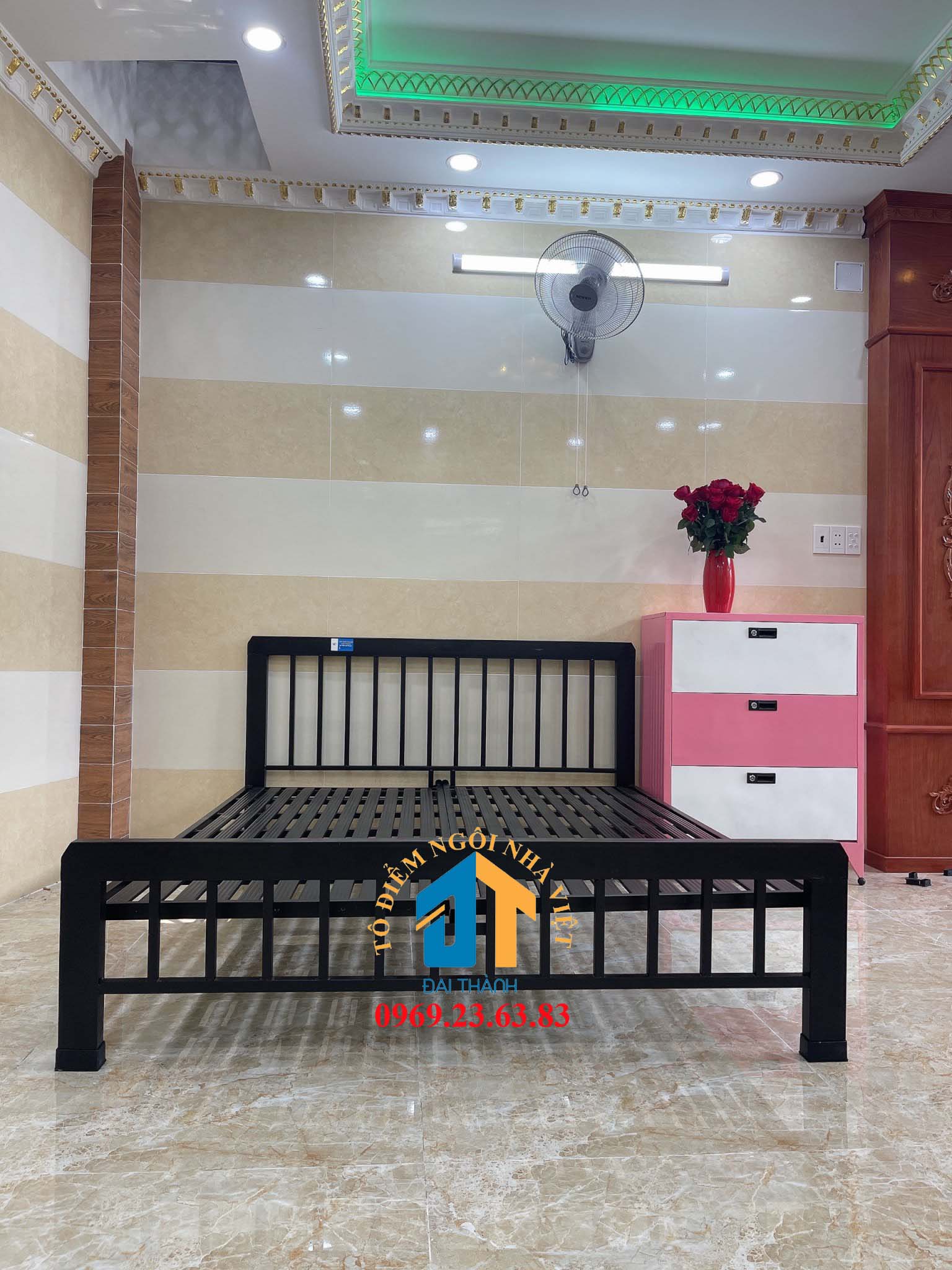 Giường sắt mỹ nghệ ĐẠI THÀNH 01