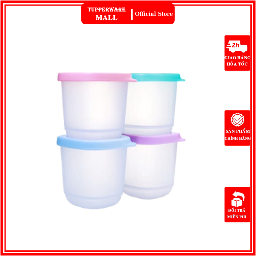Bộ BQTP Tupperware Cubix Mini Square 210ml ( Set 4)