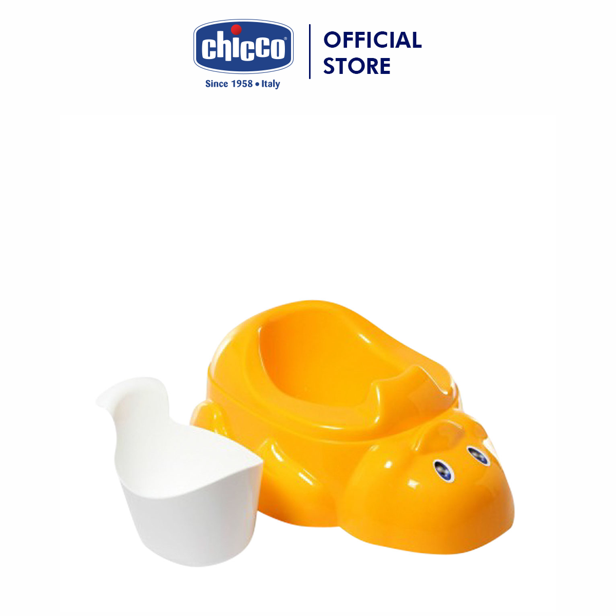 Bô vệ sinh Vịt con Chicco màu cam