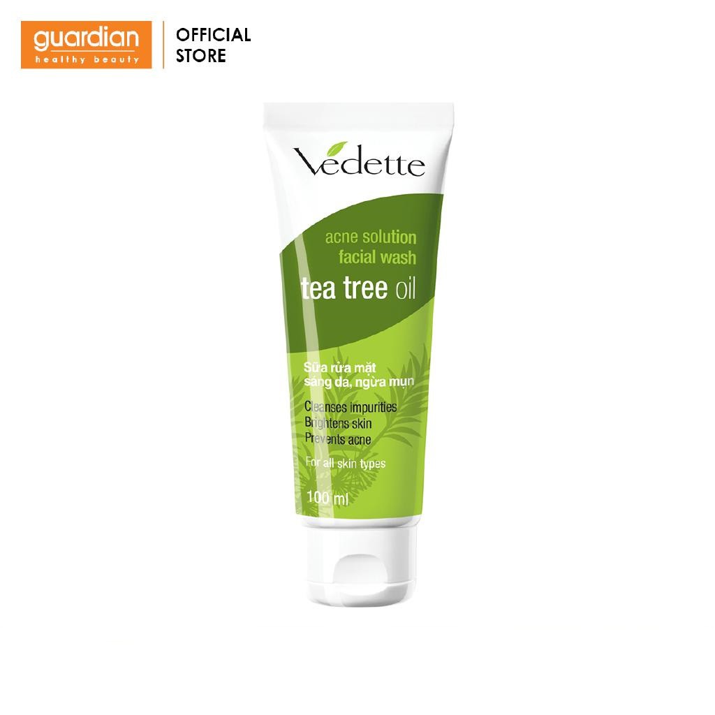 Sữa Rửa Mặt Ngừa Mụn Tràm Trà Vedette 100Ml