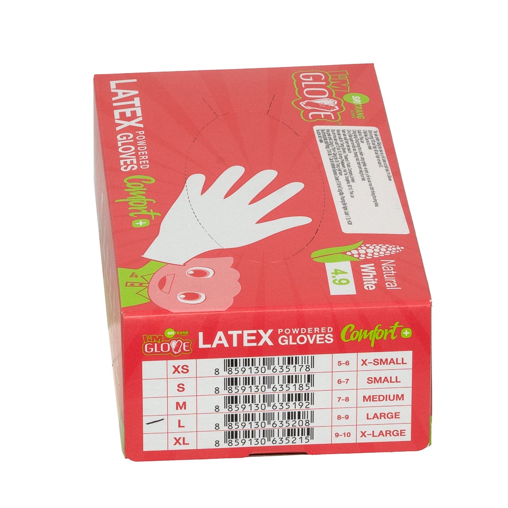 Latex Powdered Examination Gloves