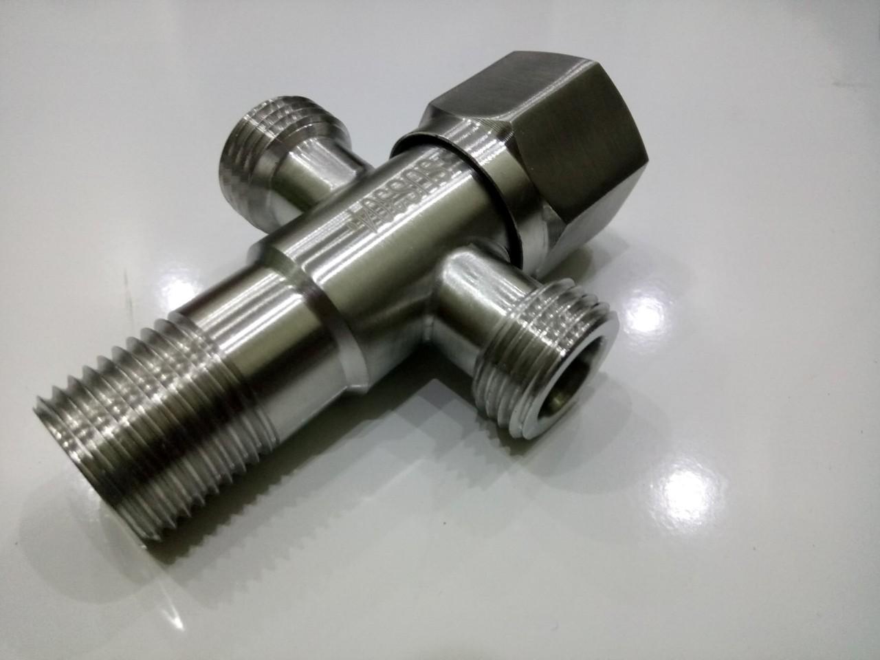 Van chia giảm áp lực nước inox SUS 304 cao cấp,ren 21,van khóa