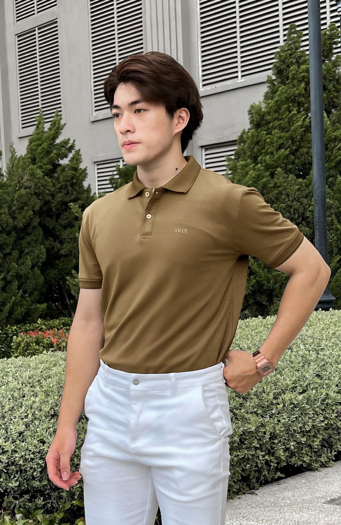 Áo Polo Nam HAFOS BASIC vải Cá sấu Cotton cao cấp chuẩn form