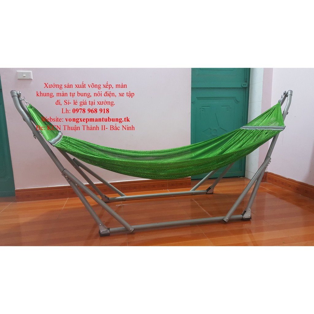 Võng xếp sơn tĩnh điện người lớn phi 32+Lưới( Ảnh thật)
