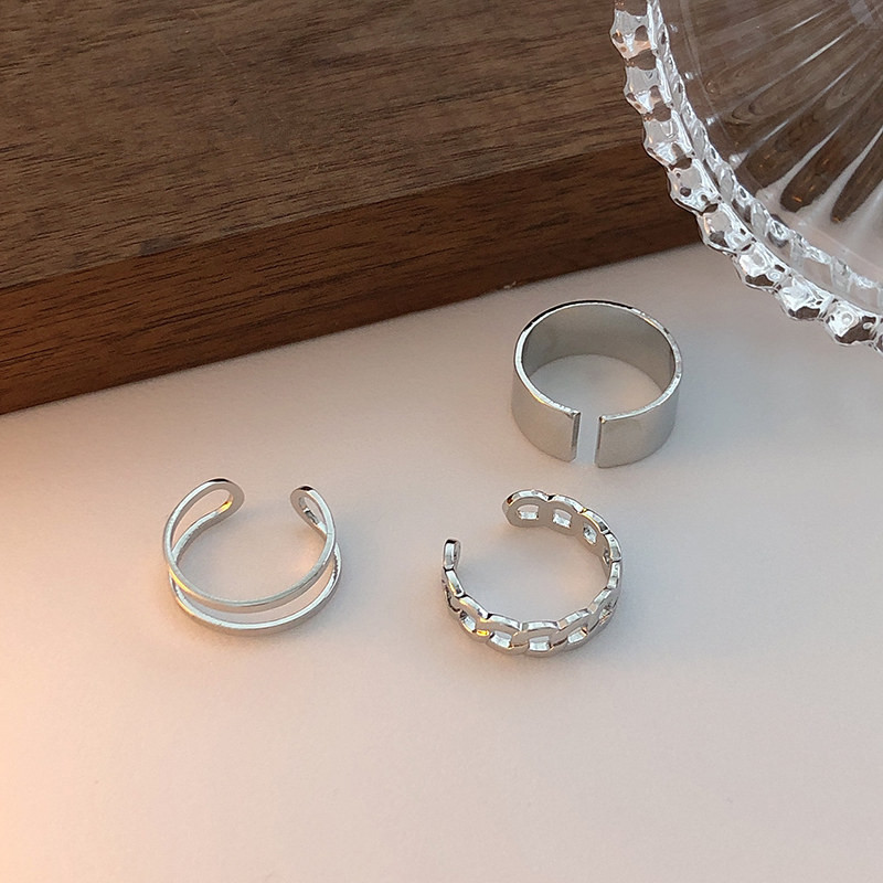 Nhẫn Hip Hop, Bộ 3 chiếc size mở, RA010