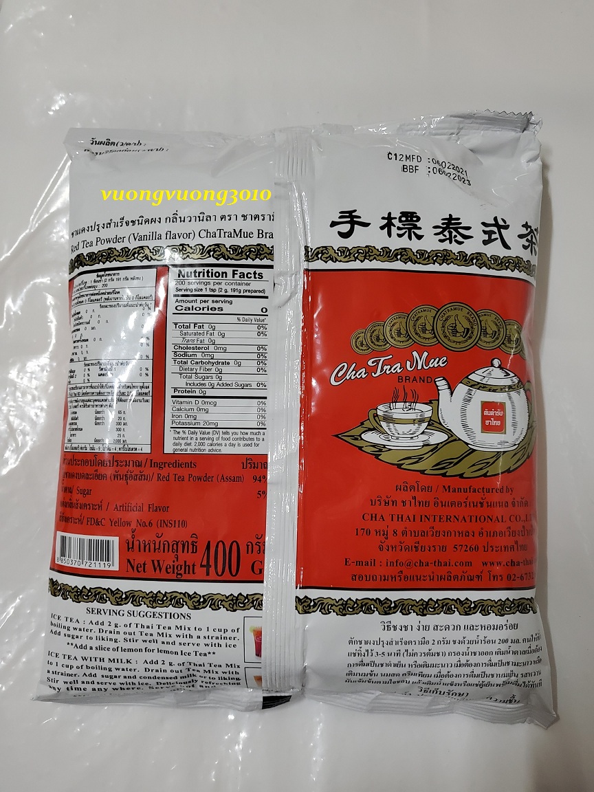 Bột Trà Thái dùng để pha trà sữa ( Thái Xanh 200g,  Thái Đỏ 400g )
