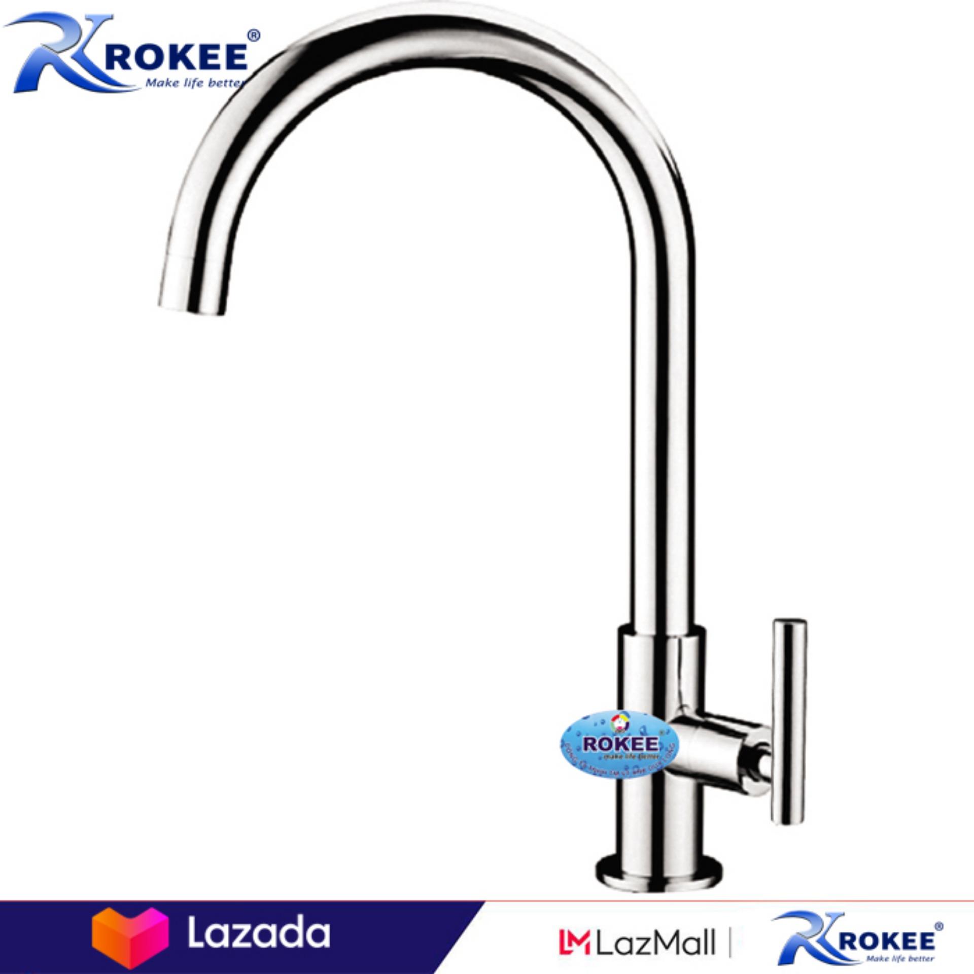 VÒI CHẬU RỬA CHÉN LẠNH ROKEE - DL195T (Trắng bạc)