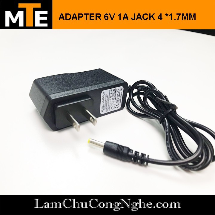 Nguồn adapter 6V 1A jack DC