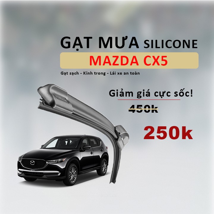 Gạt Mưa Silicon siêu sạch Cho Xe Mazda CX5 HT308