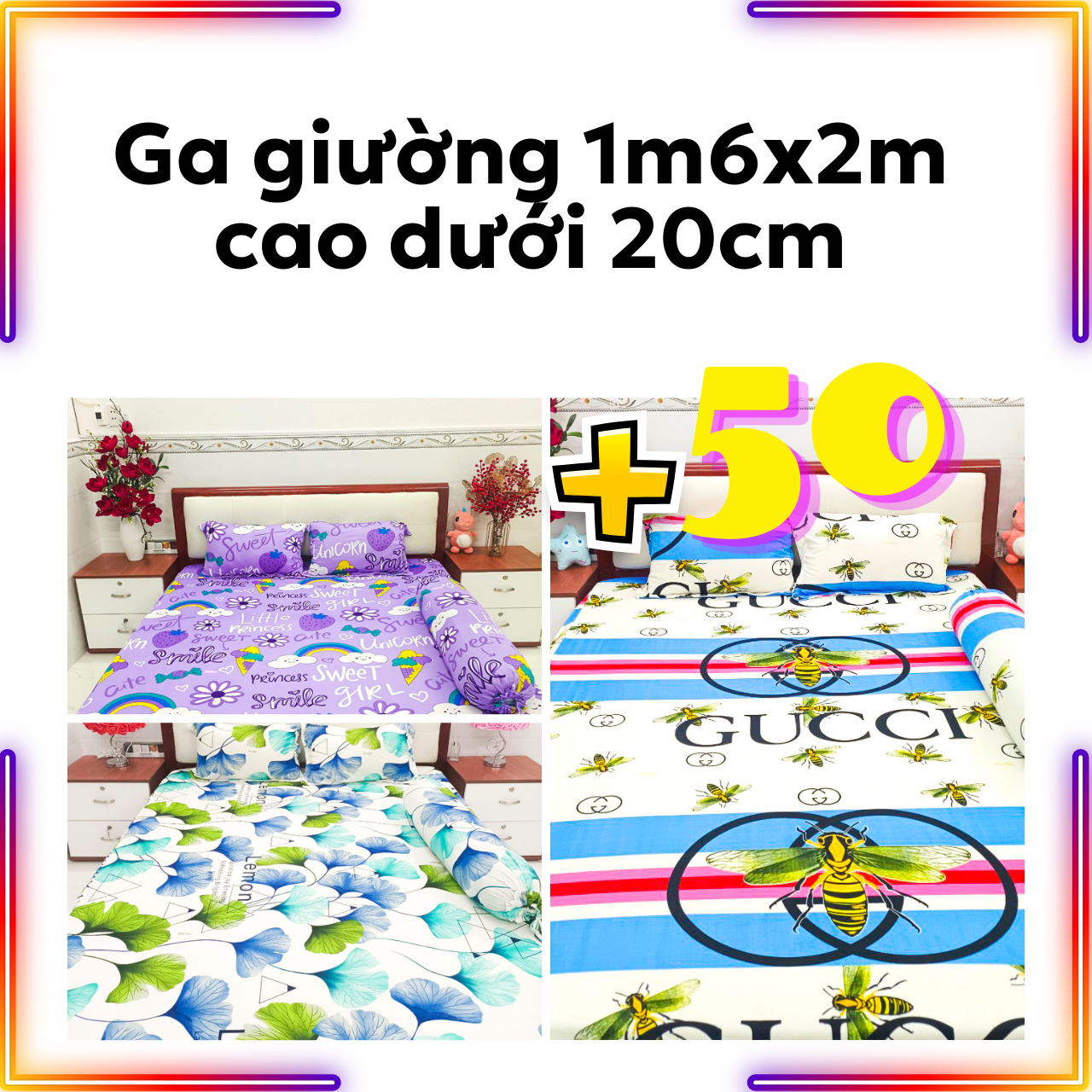 Ga giường thun lạnh trải nệm 1m6x2m 2t