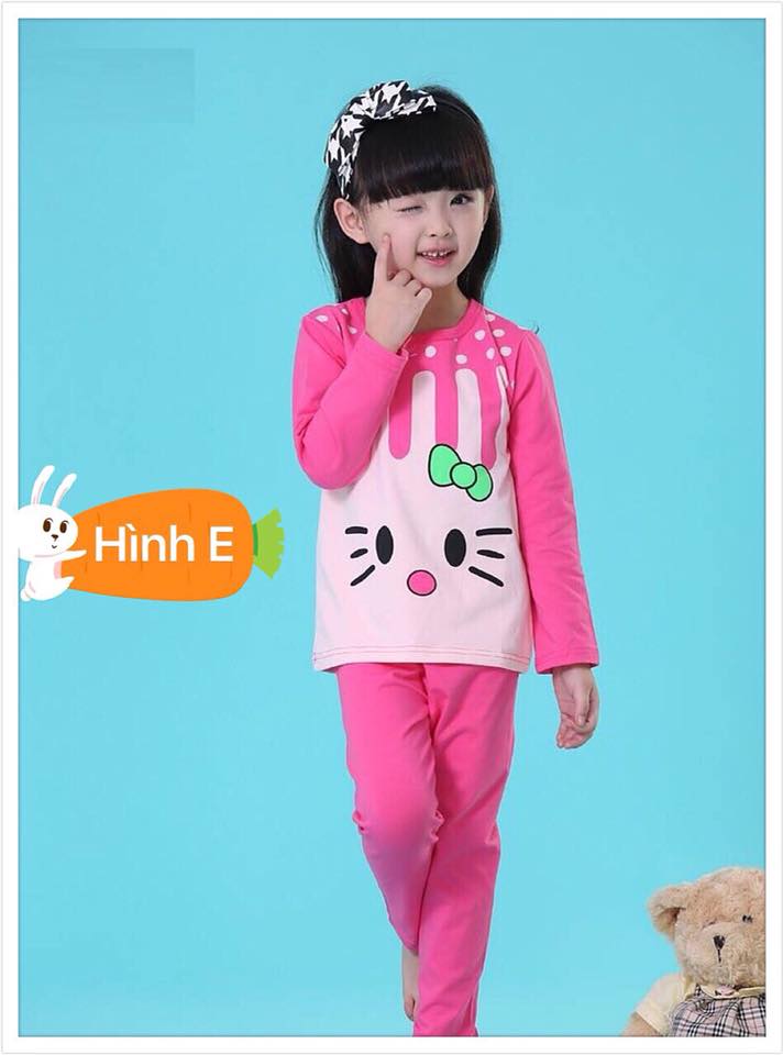 Sét bộ thun tay dài bé gái
