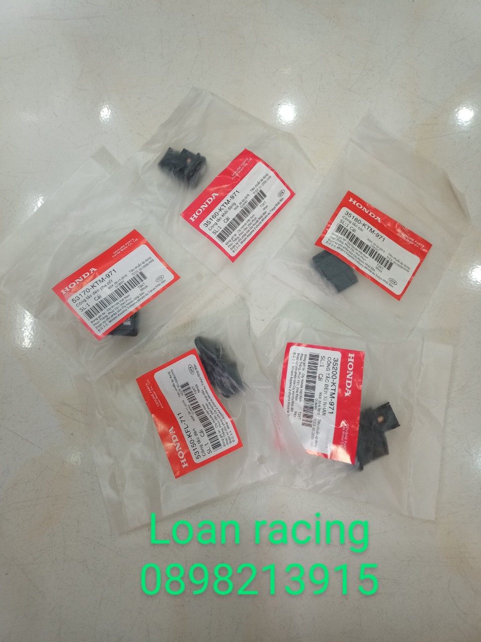 5 nút công tắc xe Airblade 110 bxc zin chính hãng Honda