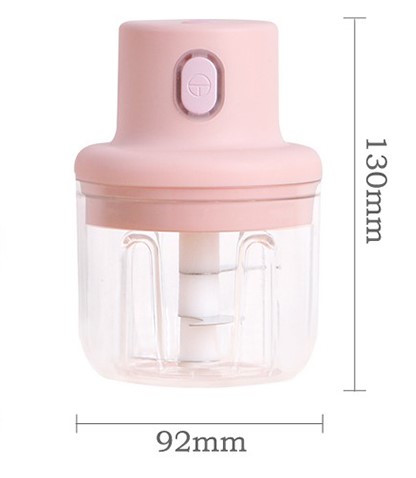 HLA Máy Xay Tỏi Hồng 250ml- Máy Xay Mini Dùng Xay Tỏi Ớt Cầm Tay Đa Năng - Sử Dụng Pin Tặng Kèm Dây Sạc Micro USB Tiện Lợi