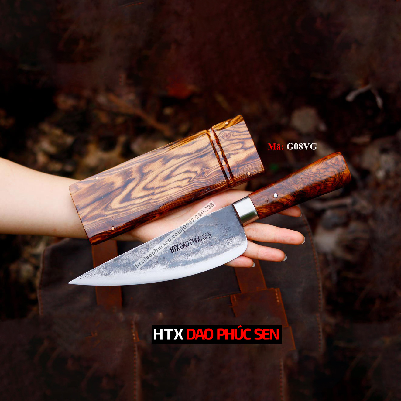 Meat Filter Knife with Tweezers and Cover G08Vg