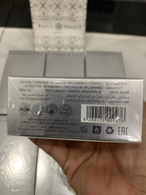 [HCM]Nước hoa nam Afnan Supremacy Silver edp 100ml full seal