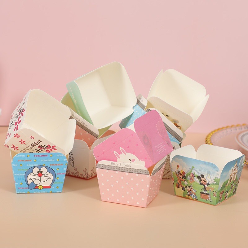 Cup giấy vuông nướng bánh