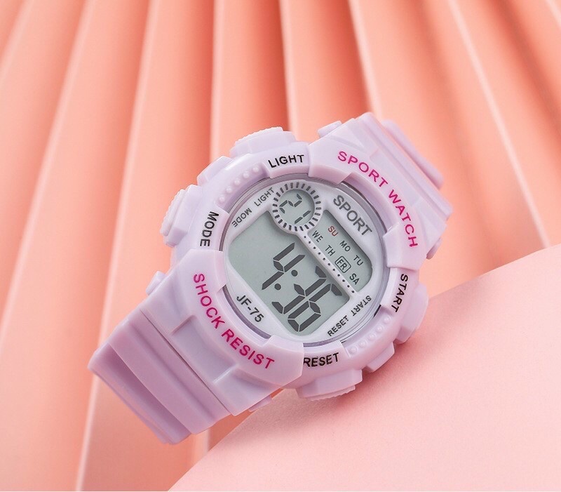 Đồng hồ điện tử nam nữ Sport sp1 mặt tròn dây silicon