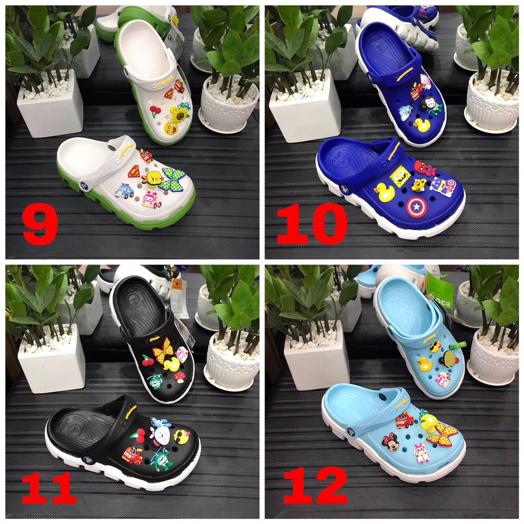 Dép cross cá sục đế răng cưa màu đỏ Unisex