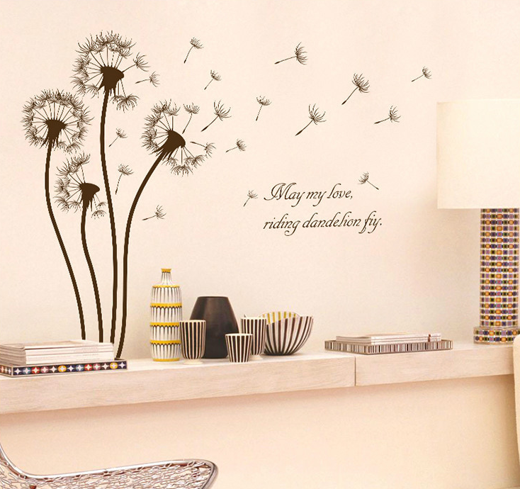 Decal Dán Tường Hoa Bồ Công Anh D333