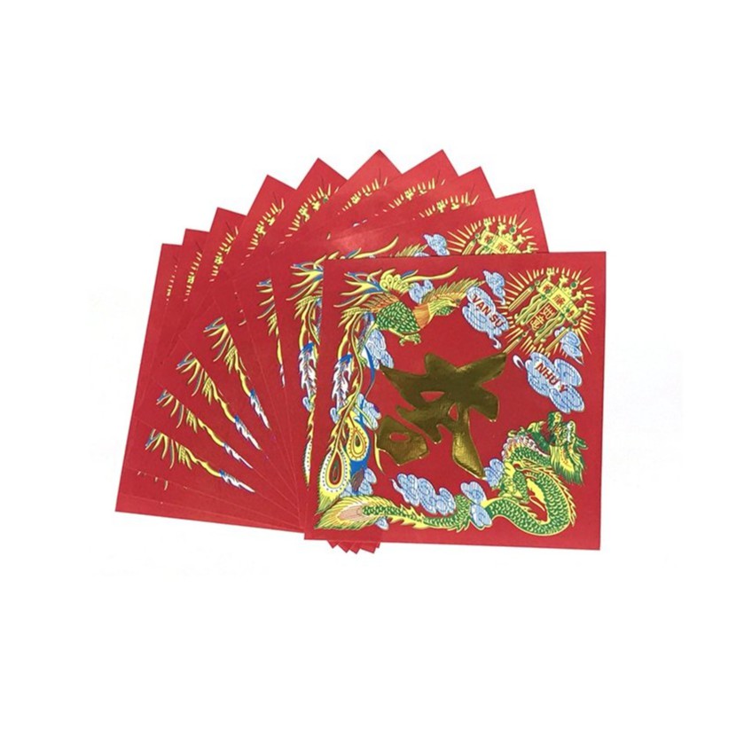 Giấy Dán Dưa Vừa (9x9cm) - 10 Tờ