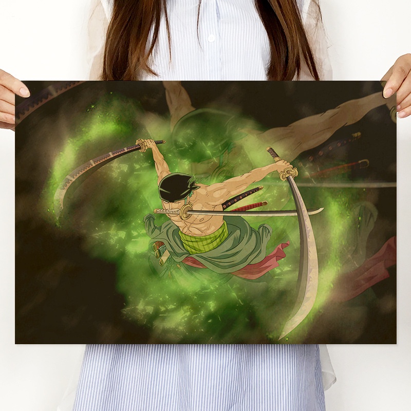 Poster Anime One Piece Dán Tường kích thước 51*35cm - Tranh Nhân vật Anime One Piece Dán Tường Siêu Đẹp