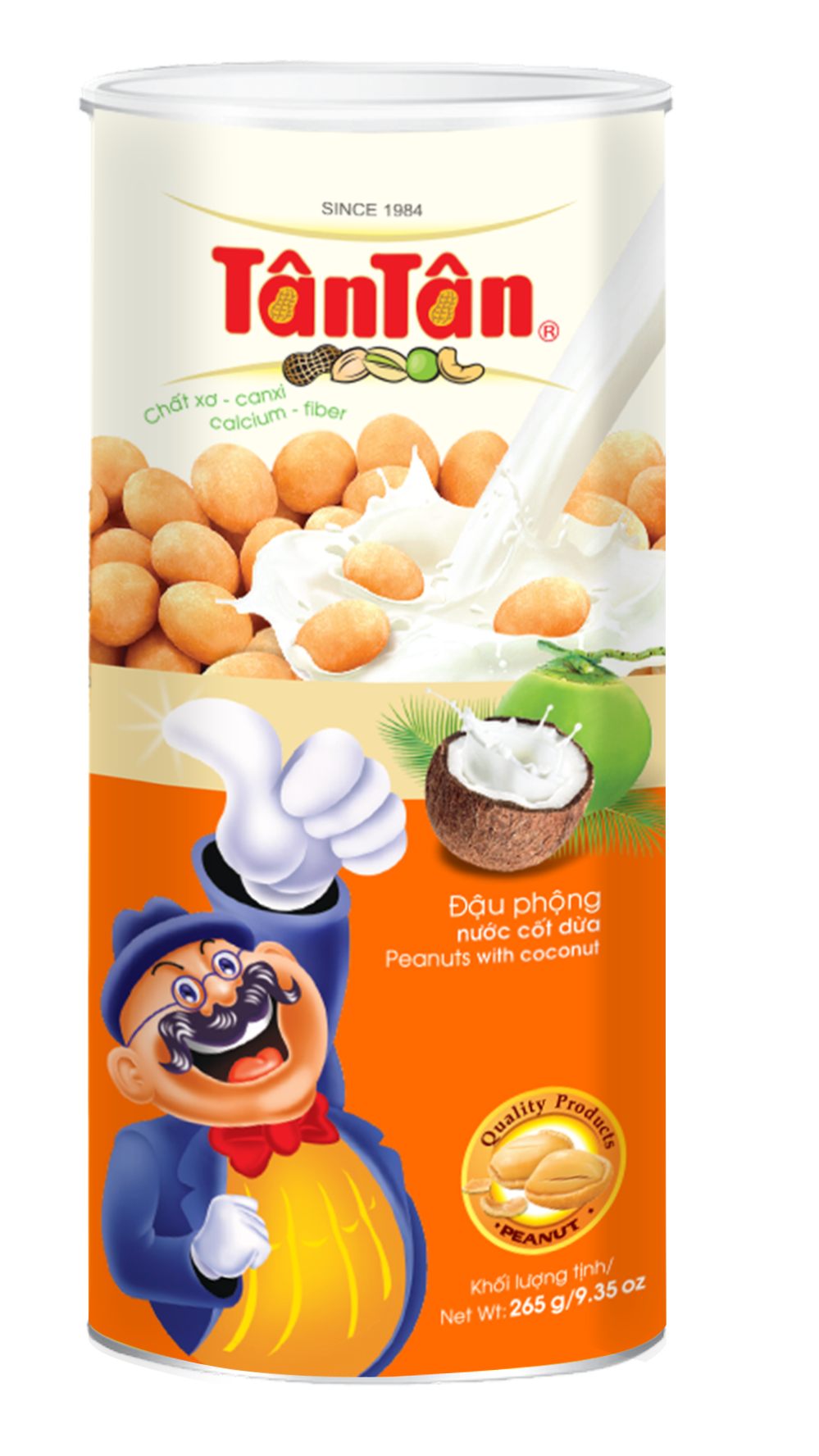 [HOT] Combo 3 Hũ Đậu Phộng Nước Cốt Dừa Tân Tân (265g)