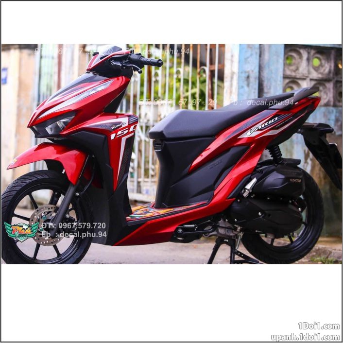 Tem rời Vario đỏ đen nhám (B)