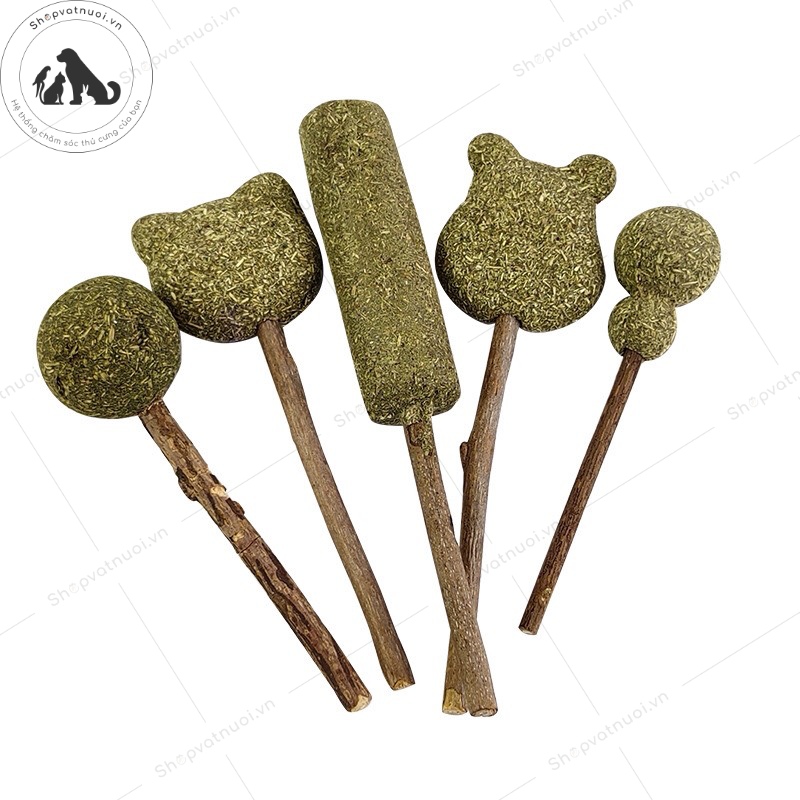 Cỏ catnip cỏ bạc hà viên nén dạng kẹo mút cho mèo ccn007