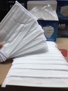 [1 hộp 50 chiếc Xanh] Khẩu trang y tế AMI 4 lớp than hoạt tính kháng khuẩn ngừa dịch chống thấm nước lọc bụi thumbnail
