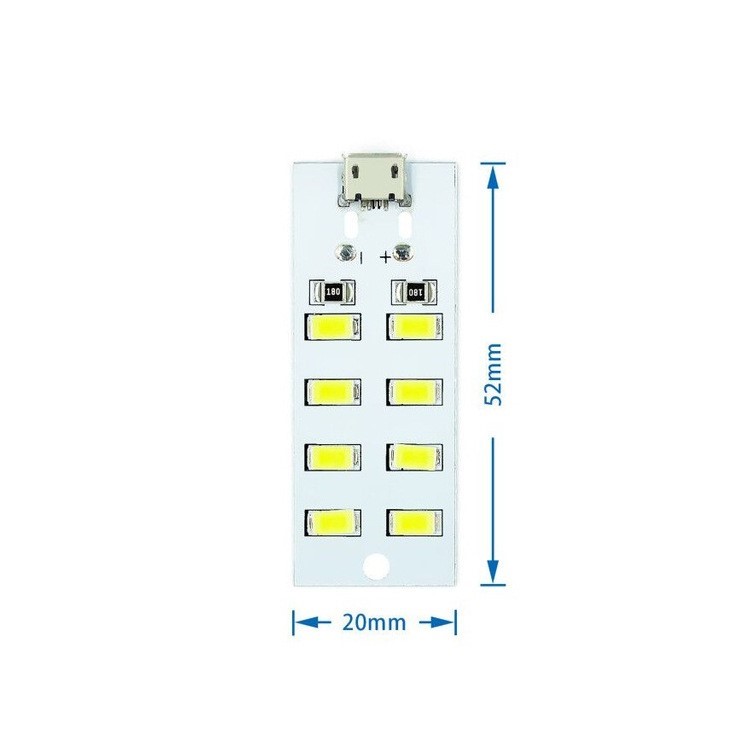 Bảng mạch 8/12/16/20 led siêu sáng dùng nguồn micro usb 5v chiếu sáng bảng, đèn sàn, đèn ngủ...