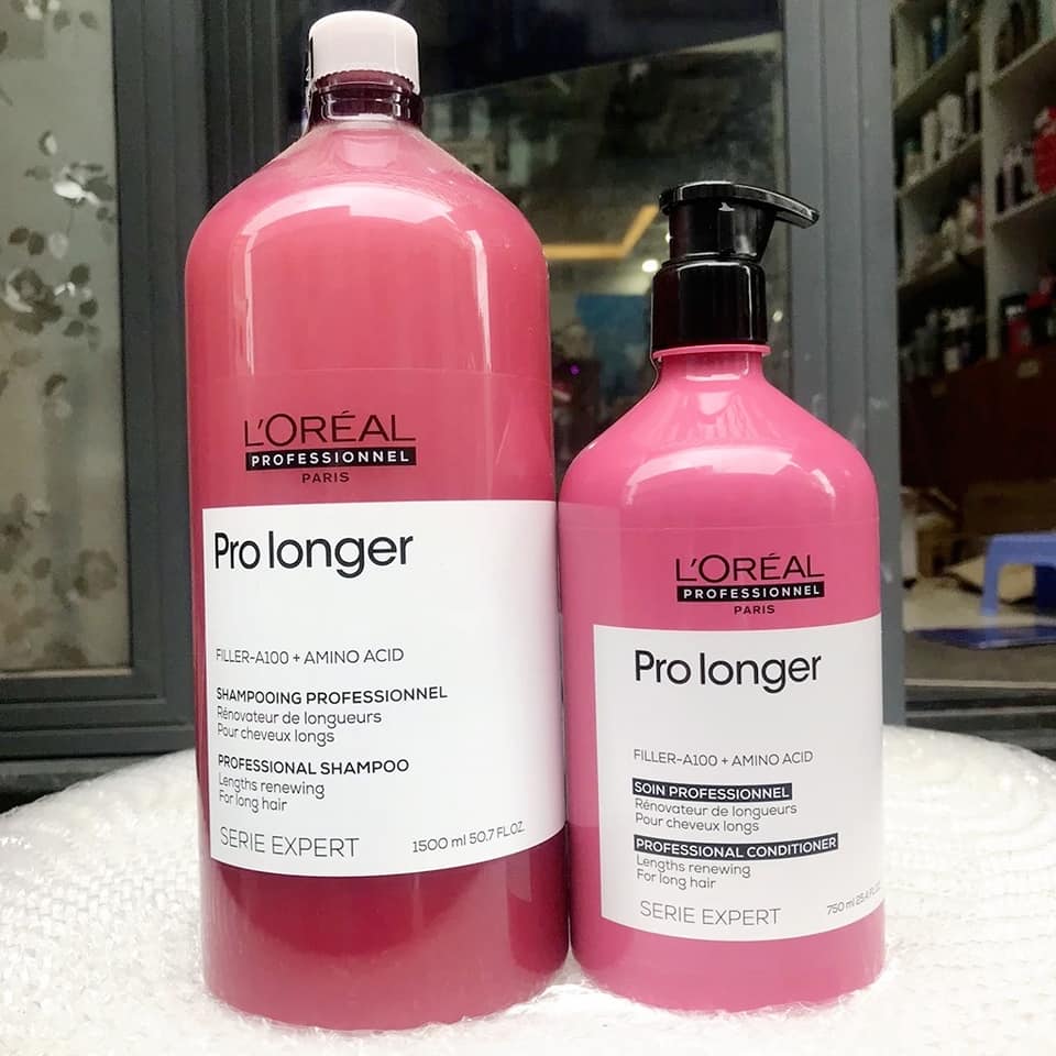 Dầu gội xả giúp tóc chắc khỏe, giảm đứt gãy và dài hơn Loreal Pro longer 750ml/ 1500ml