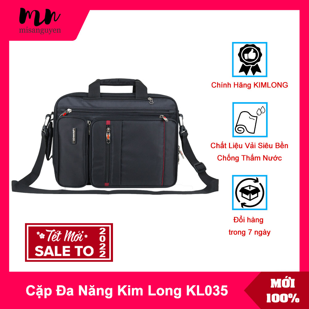 [HCM]Cặp xách đa năng laptop Kim Long KL035 (Đen)