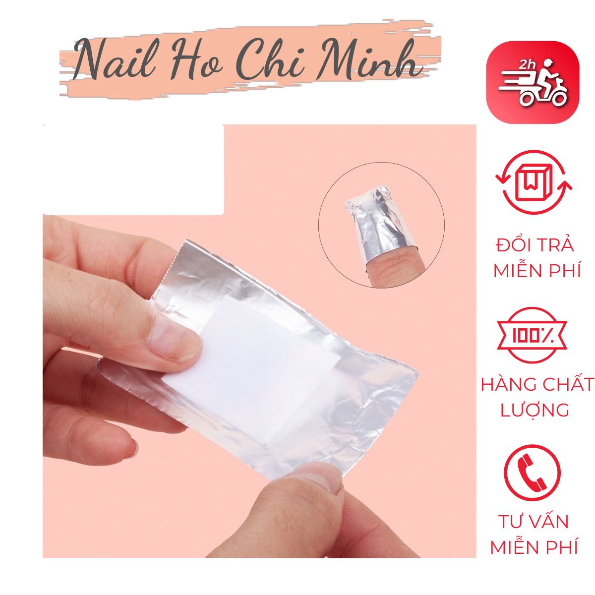 [HCM]Cuộn giấy bạc ủ phá móng 500gr - Giấy bạc ủ phá gel/bột chuyên dụng