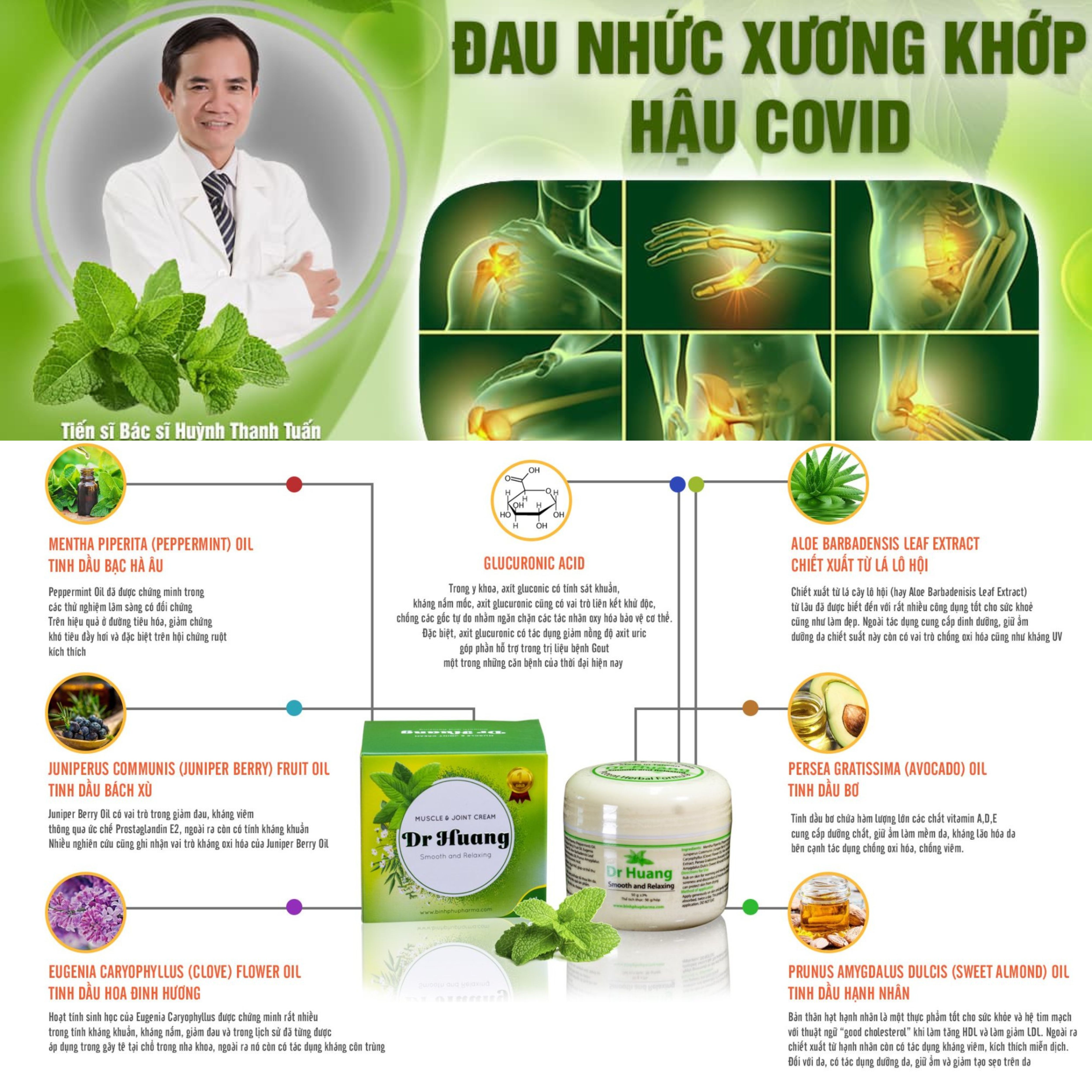 Dầu Thảo Dược Dr. Huang Hộp 60ml (Đài Loan)